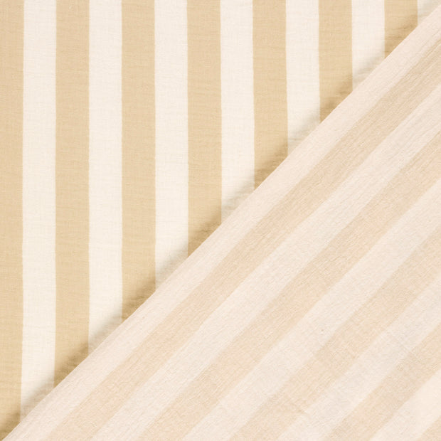 Double gaze tissu rayures imprimé 