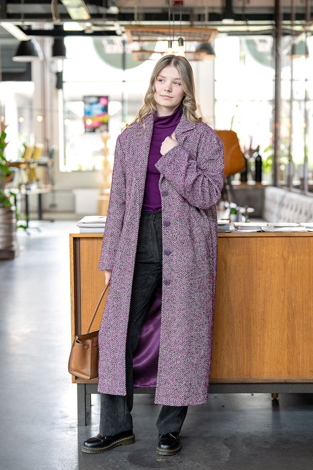 Satin Velvet fabrik Uni Magenta