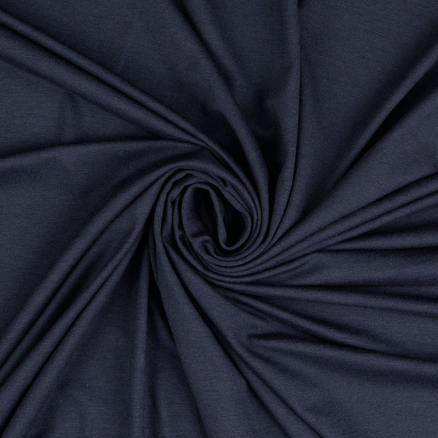 Viscosa Jersey tela Azul marino 