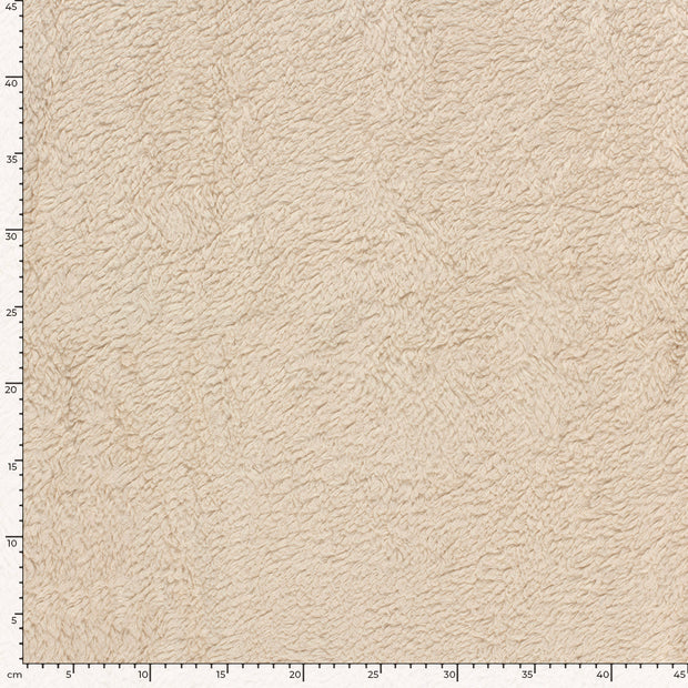 Teddy stof Effen Beige