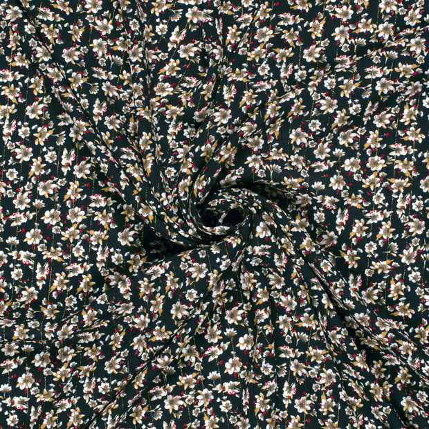 Borken Crepe fabric Navy lurex printed 