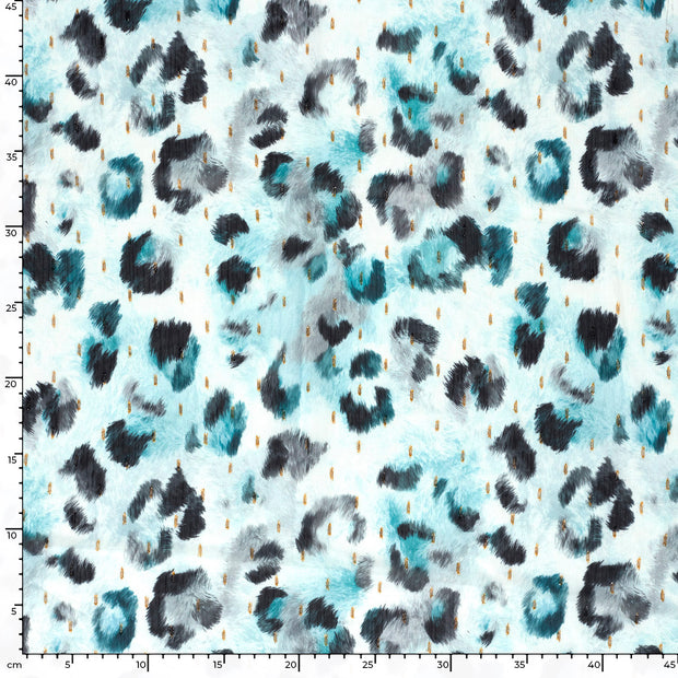 Chiffon fabric Glitter Dark Mint