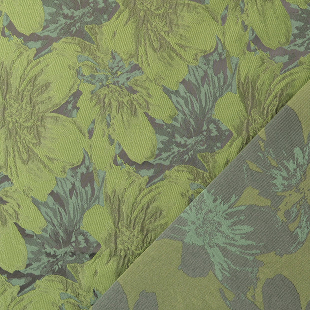 Jacquard fabric Olive Green jacquard 