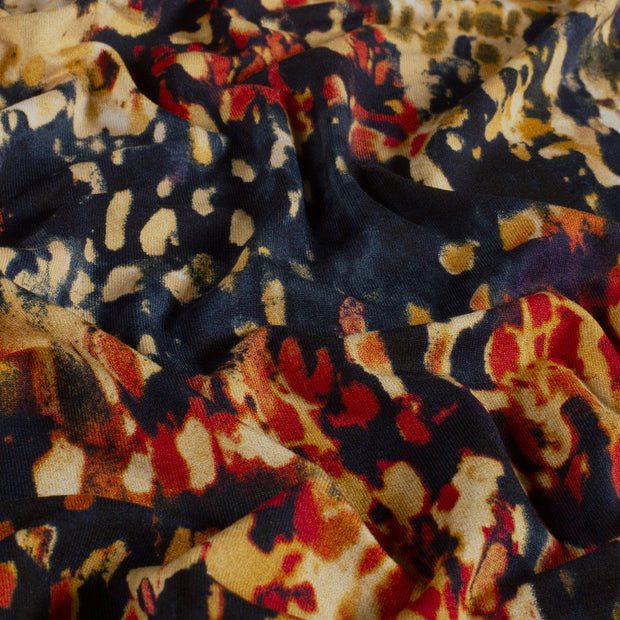 Viscose Vortex Jerséis tela Abstracto Rojo