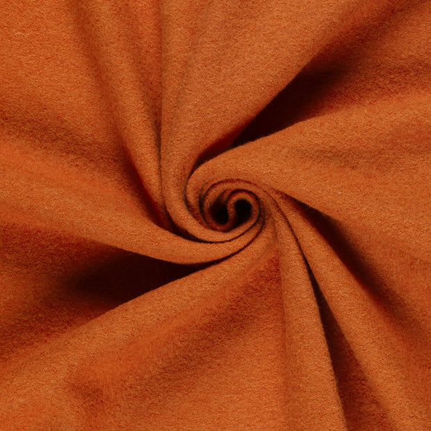 Wool Boucle fabric Orange 