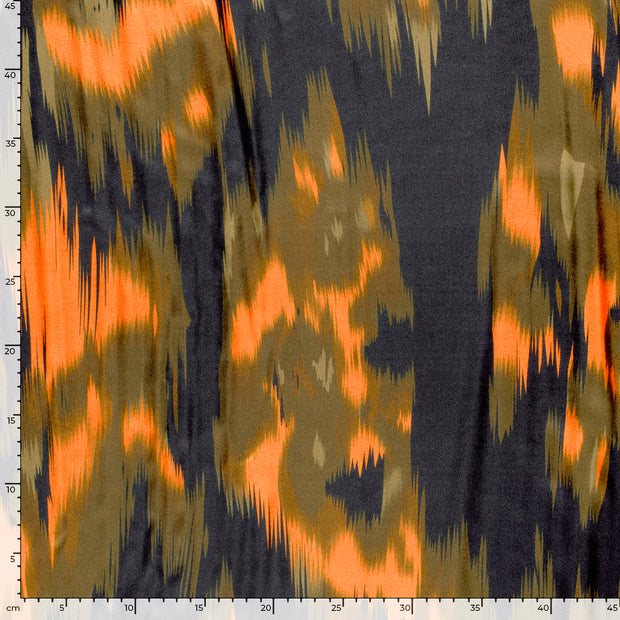 Satin fabrik Abstrakt Marine