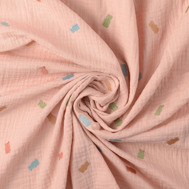 Mousseline stof Roze 