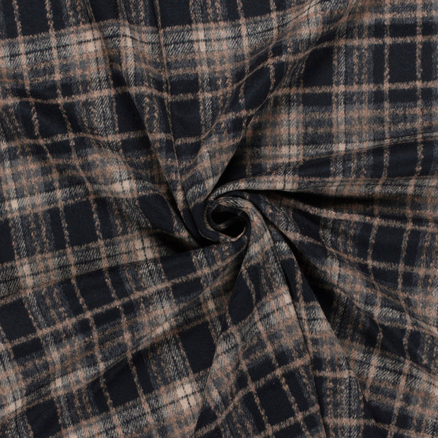 Jacquard fabric Navy brushed 