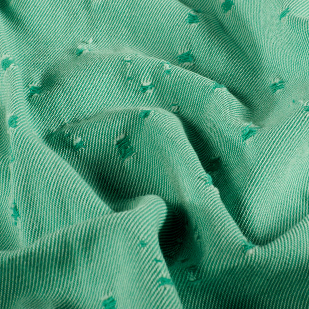 Denim stof Effen Groen
