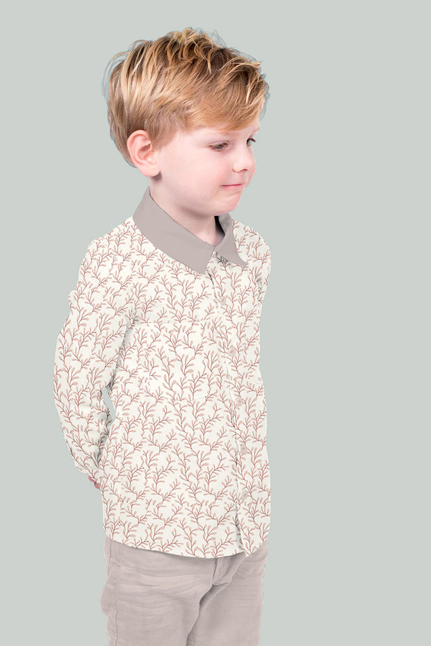Katoen Poplin stof Brique mat 