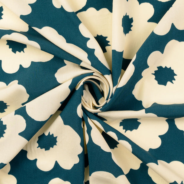 Viscose Poplin fabric Petrol 