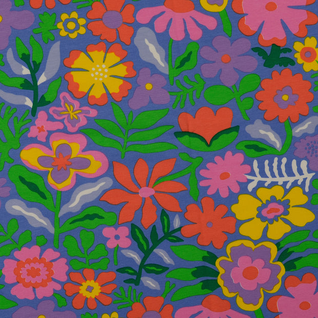 Jersey fabric Flowers 
