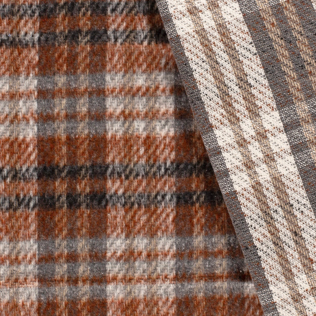 Jacquard tissu Carreaux brossé 
