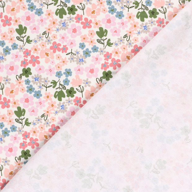 French Terry fabric Flowers digital printed 