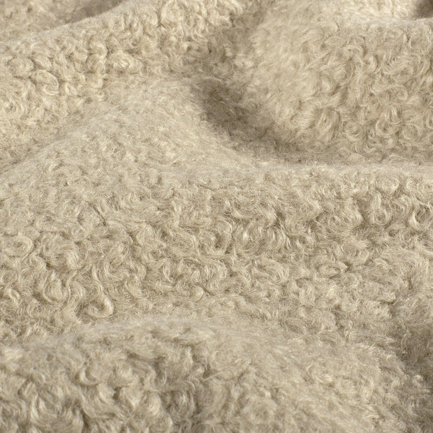 Bouclé stof Effen Beige