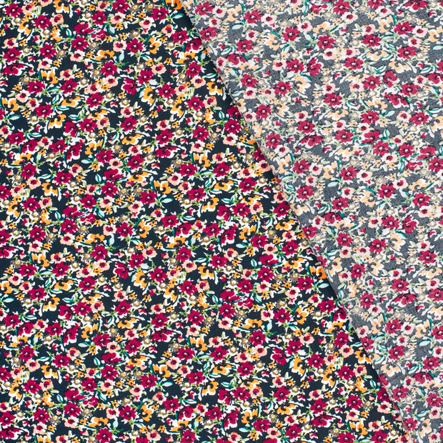 Popeline de Viscose tissu fleurs imprimé 