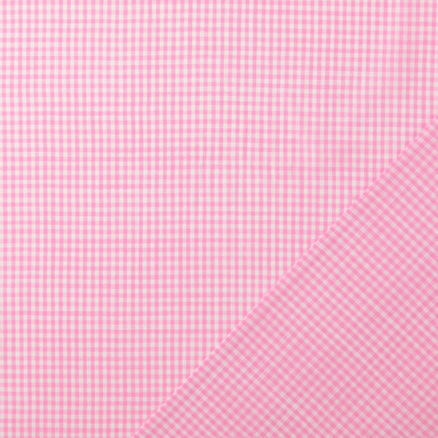 Cotton Poplin fabric Pink embroidered 