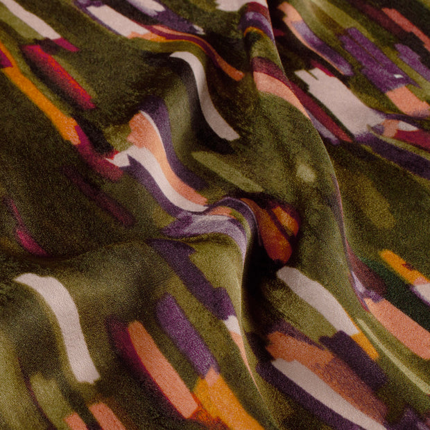 Satin Velvet tela Abstracto Gris pardo