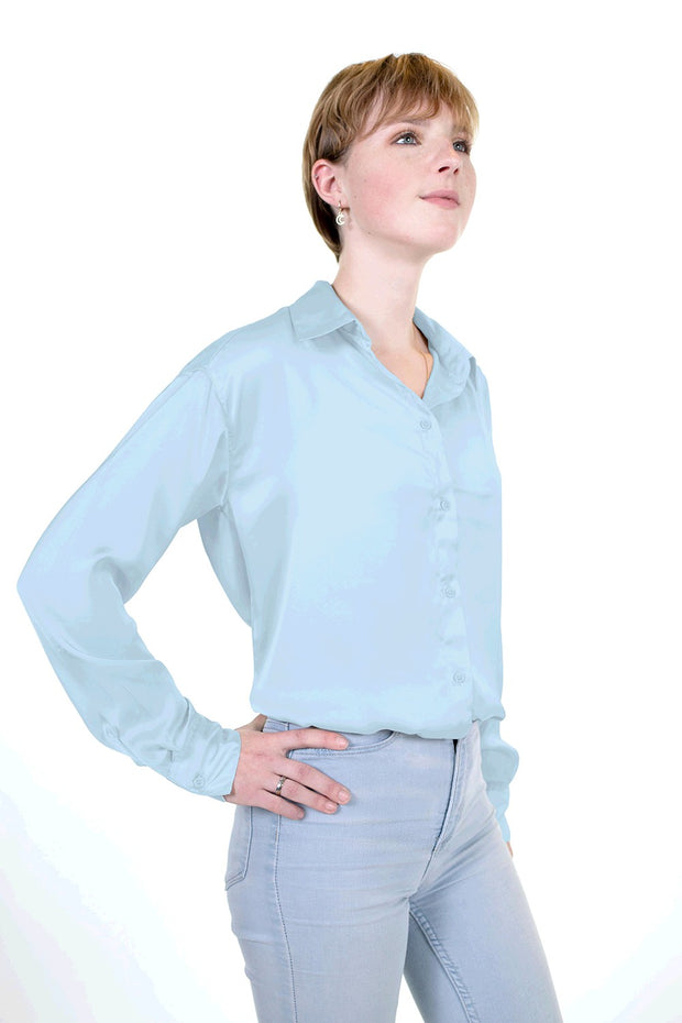 Satin fabric Unicolour Baby Blue