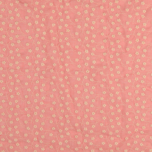 Dentelle tissu fleurs Pastèque