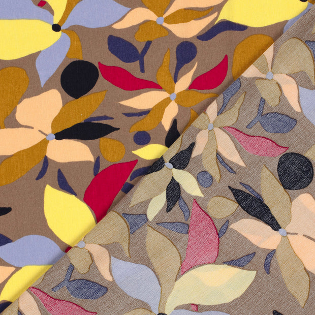 Borken Crepe fabric Abstract printed 