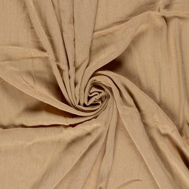 Crepe fabric Beige Lurex 
