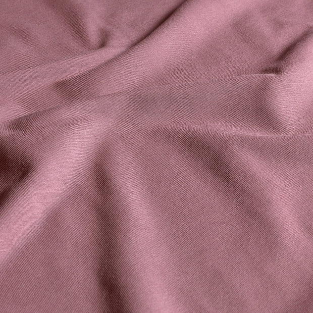 Katoen Jersey GOTS stof Effen Mauve