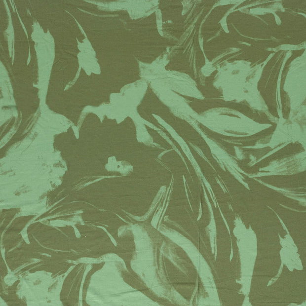 Viscose Jersey fabric Olive Green matte 