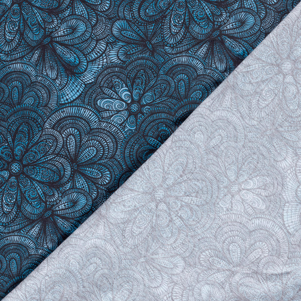 Jersey fabric Flowers digital printed 