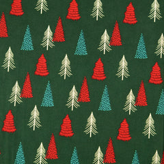 printed Trees Dark Green