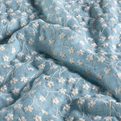 Lace Flowers Sky Blue