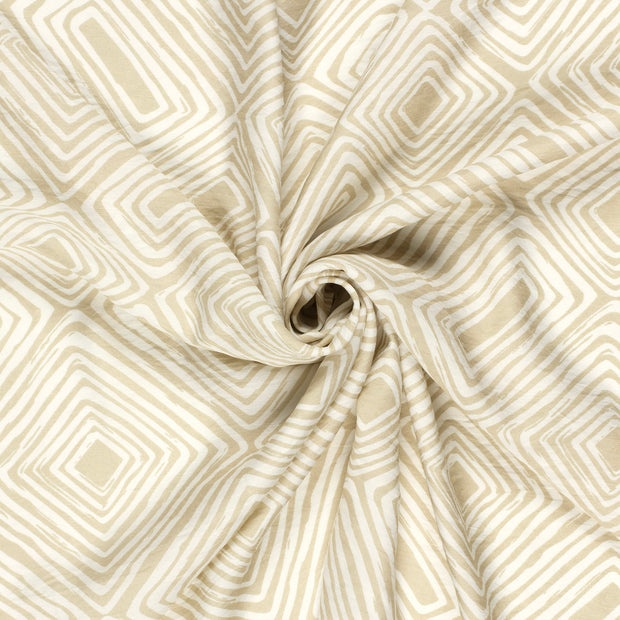 Viscosa Nylon Twill tela Beis estampado 