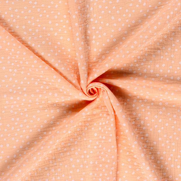 Double gaze tissu Rose teint et imprimé 