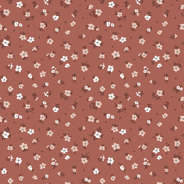 Jersey fabric Flowers Old Pink