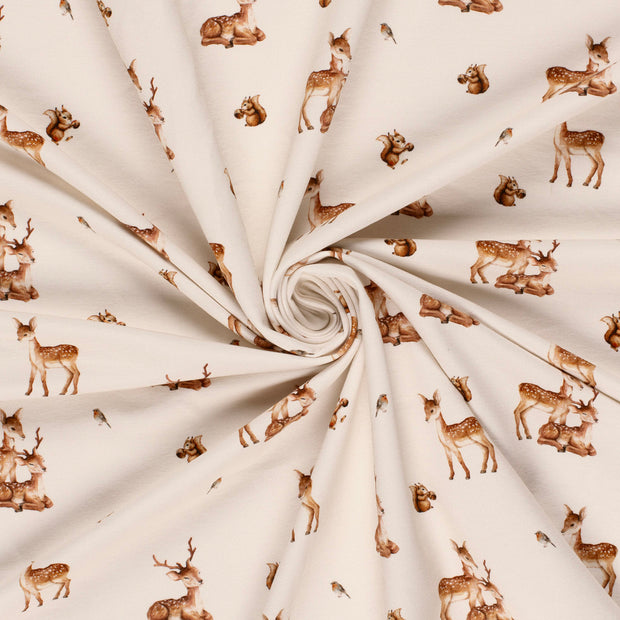 Felpa tela Blanco roto estampación digital 