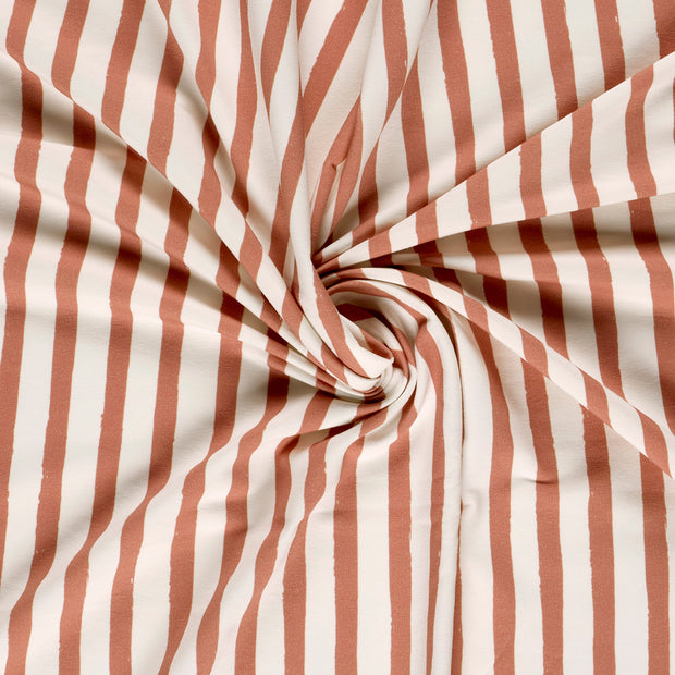 French Terry GOTS organic fabric Old Pink digital printed 