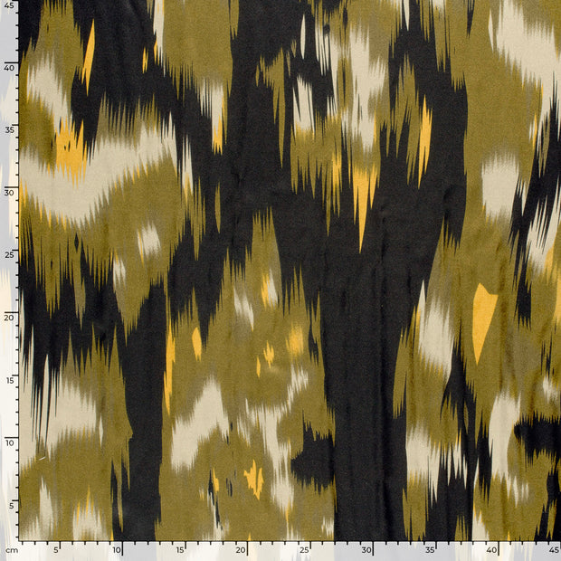 Satin tissu Abstrait Noir