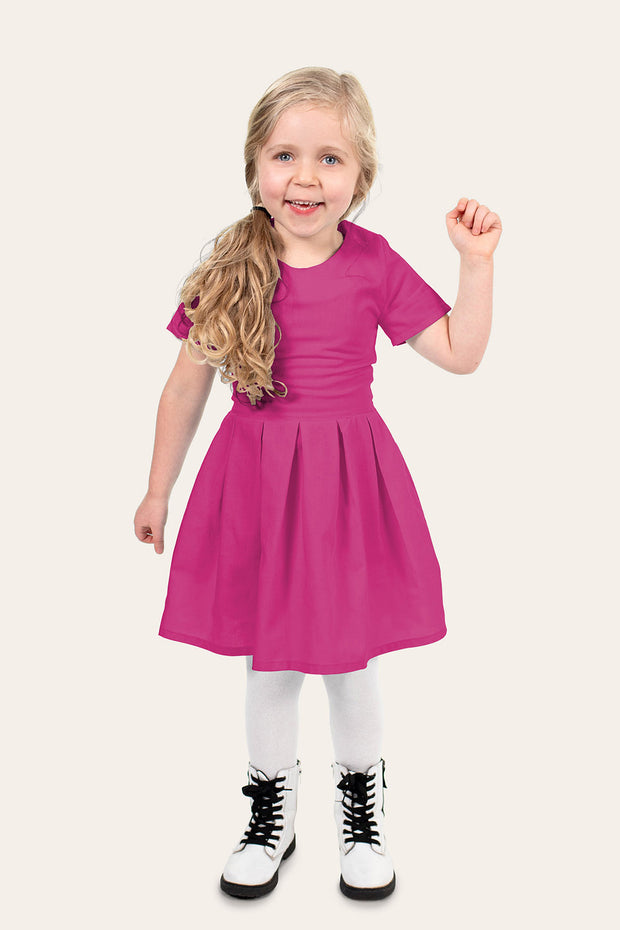 Viscose Poplin stof Effen Fuchsia