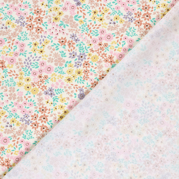 Popeline de Coton tissu fleurs imprimé 