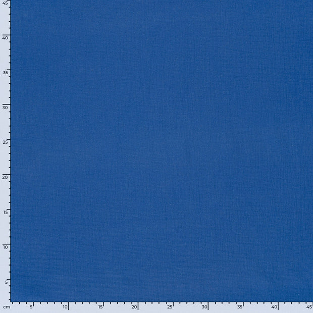 Muslin fabric Unicolour Cobalt