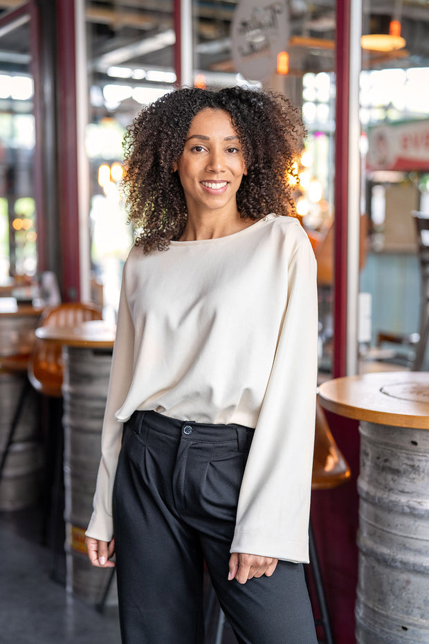Heavy Knit fabrik Uni Nude