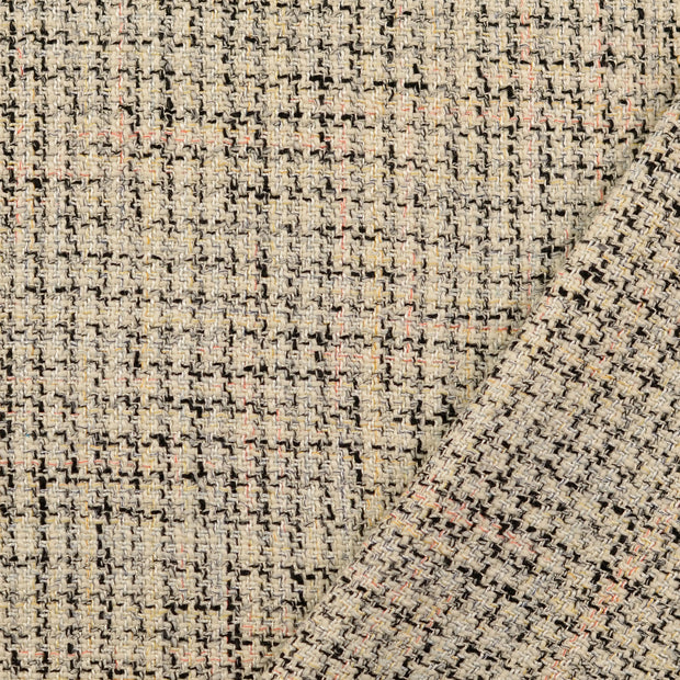  tissu Blanc cassé fil teint 