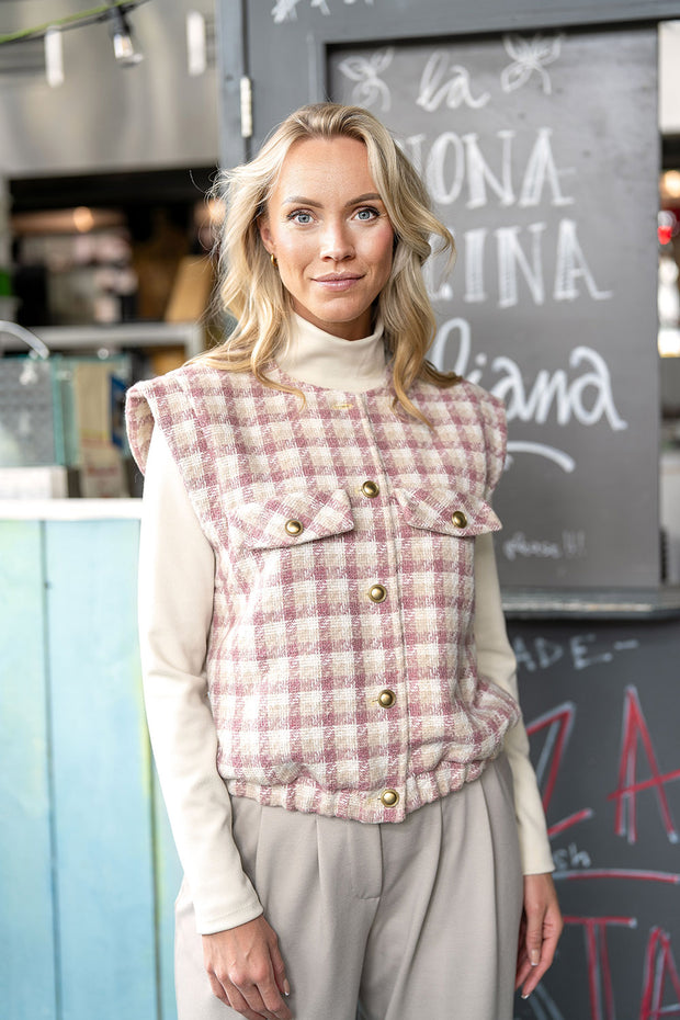 Heavy Knit fabrik Uni Nude