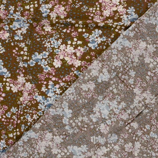 Viscose Poplin fabric Flowers printed 