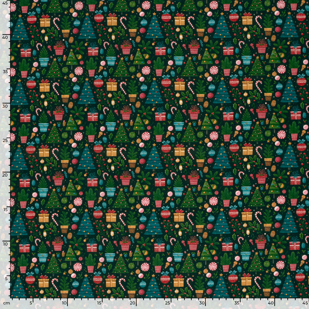 Popeline de Coton tissu Noël 