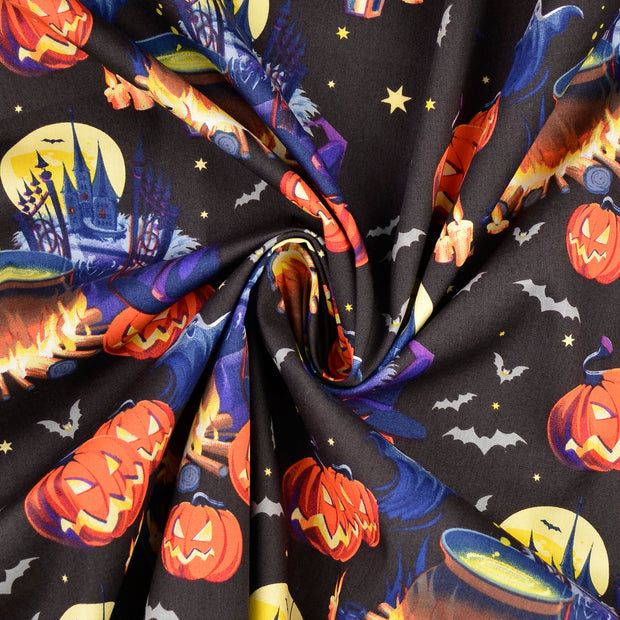  fabric Black printed 