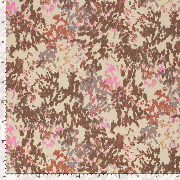 Viscose Jersey fabric Abstract Off White
