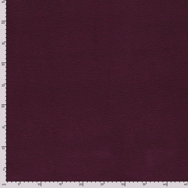 Polaire tissu Unicolore Aubergine