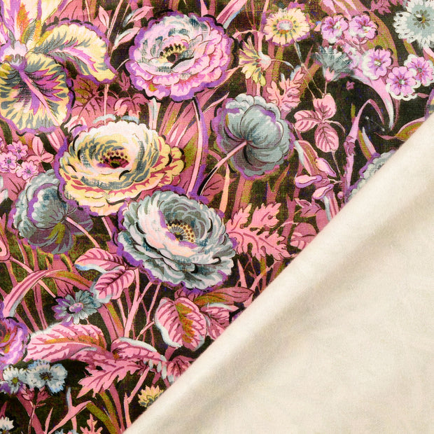 Velvet fabric Multicolor digital printed 