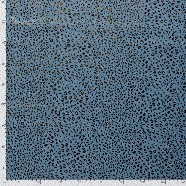 Denim stof Luipaarden Indigo